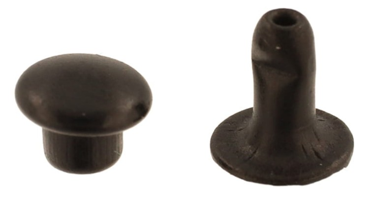 Nit kaletniczy N2 5,7x6,2mm Nity Kapsle 50szt CZARNY