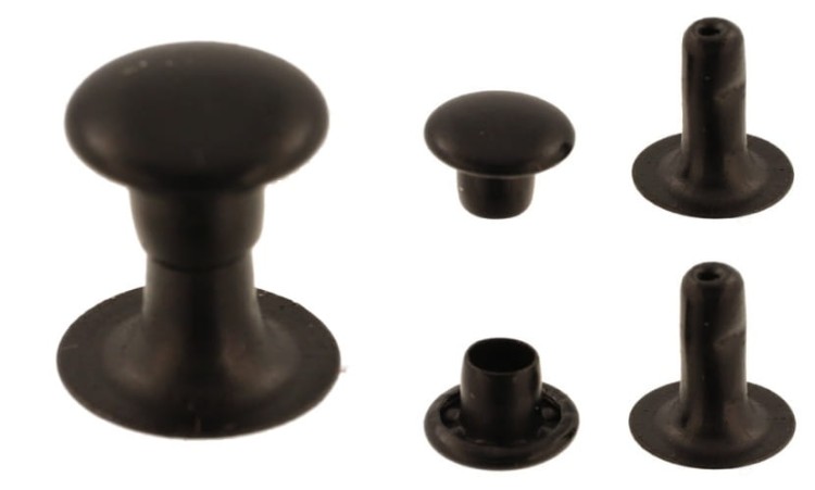 Nit kaletniczy N4 8,8x8mm Nity Kapsle 50szt CZARNY