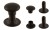 Nit kaletniczy N6 11,1x11,1mm Nity Kapsle 50szt CZARNY
