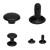Nity 8x9mm LUX kaletnicze Czarny Mat 100szt