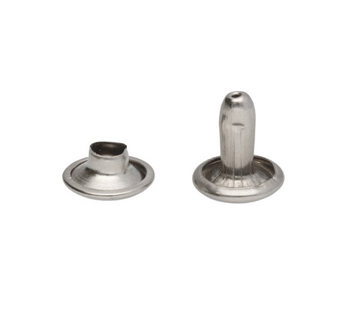 Nity dwustronne 8x9mm LUX kaletnicze SREBRNY 100szt