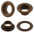 Oczka metalowe 6 mm krótkie – 100 szt + podkładki, kołnierz 11 mm