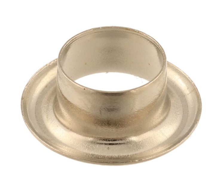 Oczka metalowe 6 mm krótkie – 100 szt + podkładki, kołnierz 11 mm
