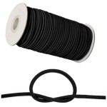 GumoSznurek fi 5 mm Gummischnur Schwarz 100 Meter