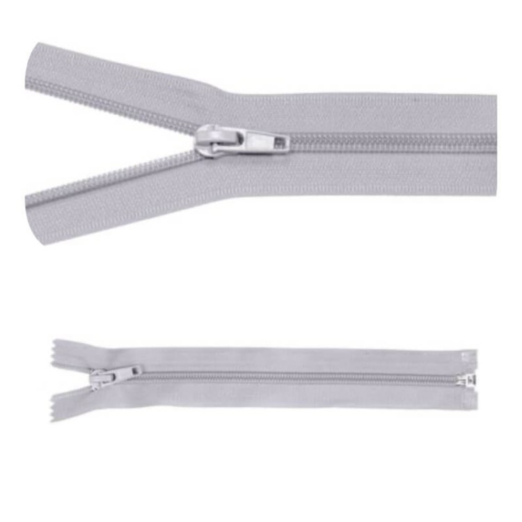 Zamek błyskawiczny #5 Rozdzielczy 85cm Popiel 5szt
