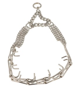 Halbkettenhalsband aus Stahl, robust, 36–46 cm