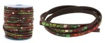 Lederband flach Riemen 5 x 2 mm, Mosaik 1 Meter