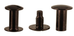 Schraubnieten, Buchbinder-Schraube 10 mm, schwarz, 10 Stück