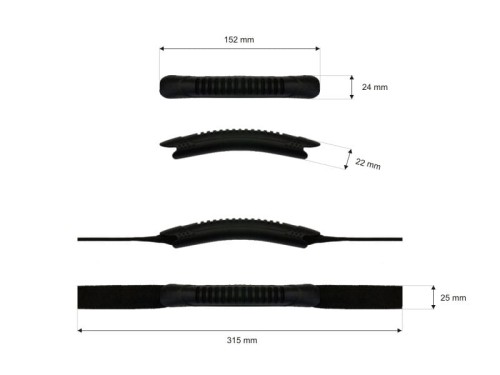 Rączka 150x22mm do Torebek, Walizek