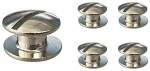 gedrehte Nieten 3,5 mm Schraube Silber 5 Stk