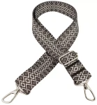 Handtaschenriemen 40 mm BLACK ROMB, verstellbar ZEPNIJ
