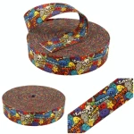 Trägerband mit Sublimationsdruck „DREAM PARTY“, 40 mm