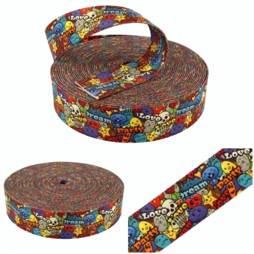 Taśma Nośna z Nadrukiem Sublimacyjnym DREAM PARTY 40mm