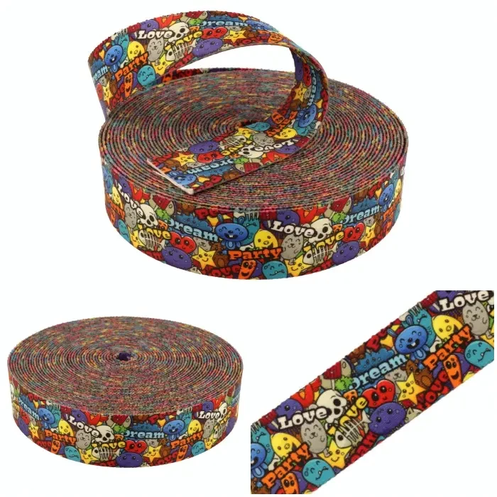 Taśma Nośna z Nadrukiem Sublimacyjnym DREAM PARTY 40mm