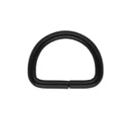 Halbkreis 20/15/3 mm, mattschwarz, 10 Stück, D-Ring-Halbkreis
