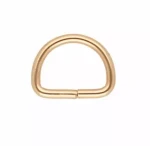 Halbkreis 20/15/3 mm, Gold, 10 Stück, Halbkreis D-RING