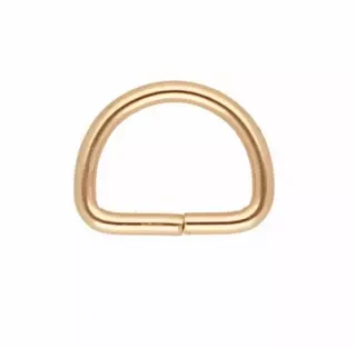 Półkole 20/15/3 mm Złoto 10szt Półkółko D-RING