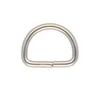 Halbkreis 20/15/3 mm, silberfarben, 10 Stück, Halbkreis D-RING