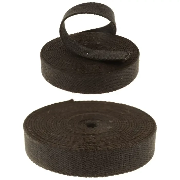 Taśma Bawełniana 25mm CZARNA Parciana Pasek Smycz