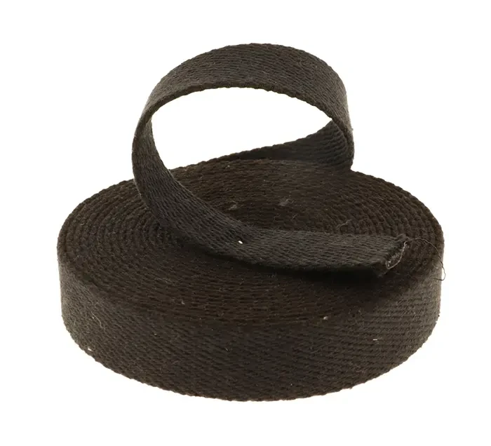 Taśma Bawełniana 25mm CZARNA Parciana Pasek Smycz