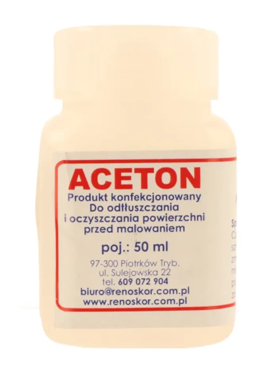 Zmywacz/Aceton czyści powierzchnie przed malowaniem