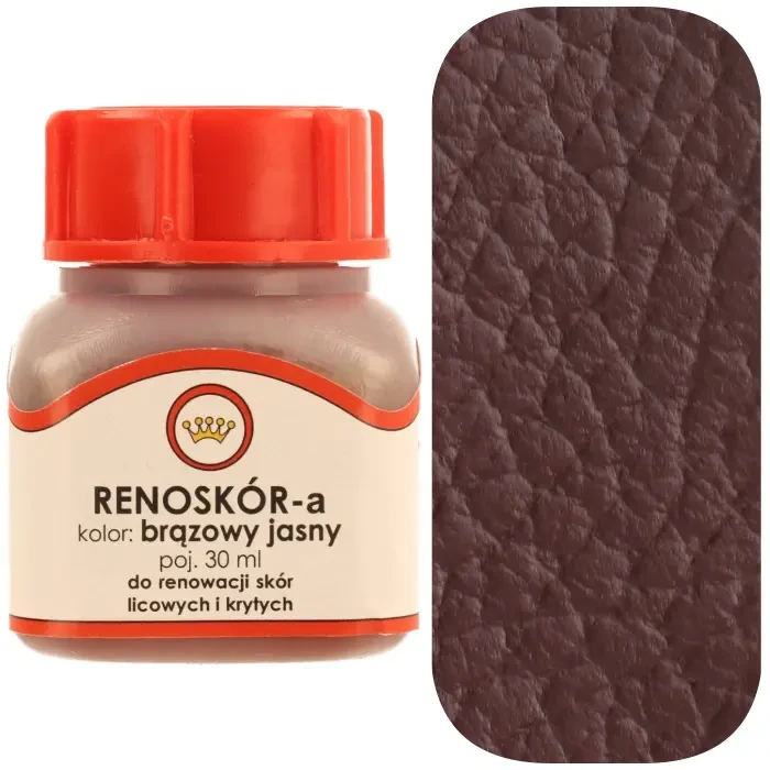 Farba do skóry licowej Renoskór WILBRA 30 ml elastyczna, półmat, odporna na wodę i zginanie