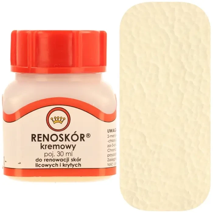 Farba do skóry licowej Renoskór WILBRA 30 ml elastyczna, półmat, odporna na wodę i zginanie