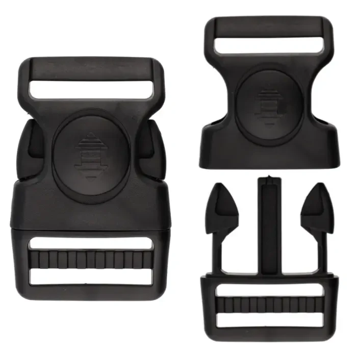 Klamra 38 mm plastikowa mrozoodporna z blokadą – czarna, 5 szt.