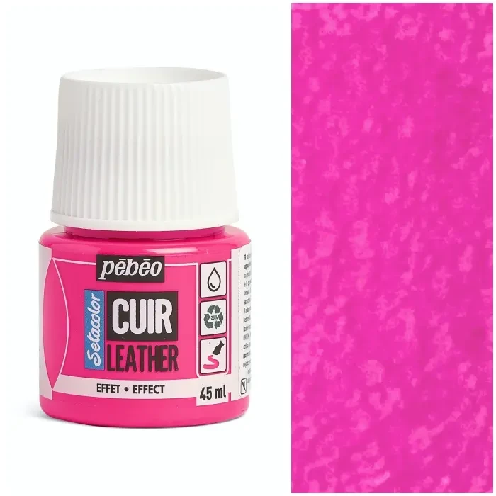 Farba Akrylowa 45ml Skóra EkoSkóra Pebeo RÓŻ FLUO Customizacja