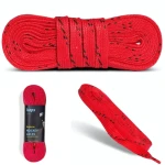 Schnürsenkel 182 cm, Polyester, rot-schwarz, Eislaufschuhe, Eishockey, IMPREGNIERT