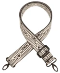 Handtaschenriemen 40 mm, Zickzack-Muster, verstellbar, mit Verschluss, mattschwarz
