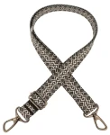 Handtaschenriemen 3 cm x 140 cm BLACK ROMB, verstellbar, ZEPNIJ Schulterriemen