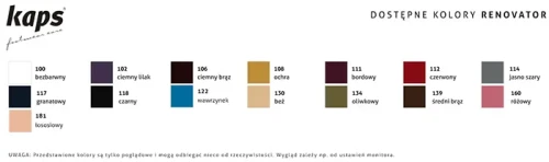 Pasta do zamszu nubuku Spray 15 kolorów Renowator Kaps