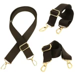 Handtaschenriemen 40 mm, SCHWARZ, verstellbar, mit goldenen Verschlüssen