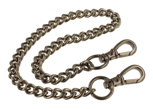 Łańcuszek do Torebki 80 cm Karabinki DEWIZKA Ciemny Nikiel