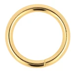 Lederring 30 mm, Draht 5 mm, goldene O-Ringe, 5 Stück