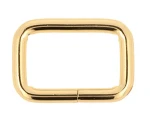 Lederrahmen 30 mm, Draht 5 mm, goldfarben, 5 Stück
