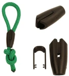 Kunststoffklemme für 6-mm-Seil, Verbindungsstück, 5 Stück, schwarz
