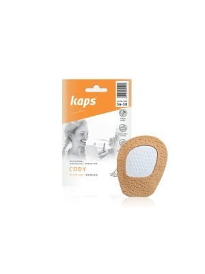 Samoprzylepne półwkładki antypoślizgowe Kaps Cody – do obcasów, sandałów i klapek, skóra owcza + poduszka lateksowa