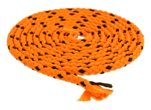 Sznur Lina 6mm Linka 500kg Polipropylen Pomarańcz - Czarna 20 metrów