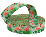 25-mm-Band mit FLAMINGI-Motiv – Sublimationsdruck auf Trägerband