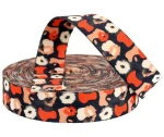 25-mm-Band mit „PLAMKI“-Motiv, Sublimationsdruck auf Trägerband