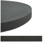 Band für Leinen, Halsbänder und Halfter, 25 mm, PVC, wasserfest, Hexa, schwarz