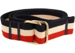 Baumwollgürtel 40 mm – Farben: Marineblau, Weiß, Rot