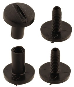 Schraubniete 15 mm, Kunststoff, schwarz, 20 Stück, Schraubniete