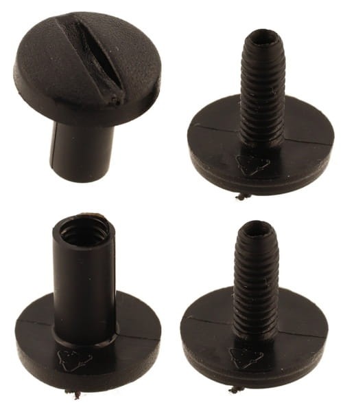 Śruba Nit 15mm plastikowy Czarny 20szt Nity skręcane