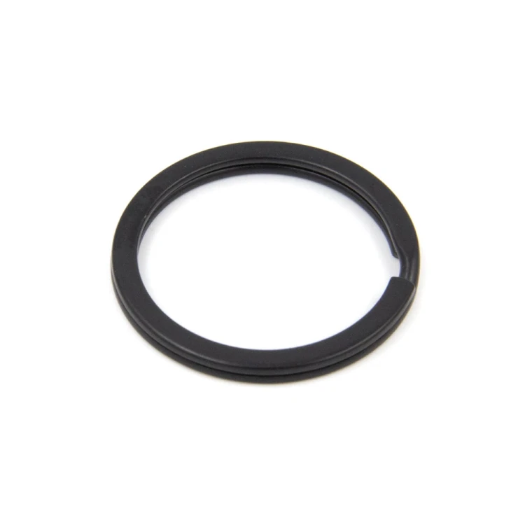 Kółko do kluczy 25mm PŁASKIE Czarny Mat Spiralne Brelok 20szt