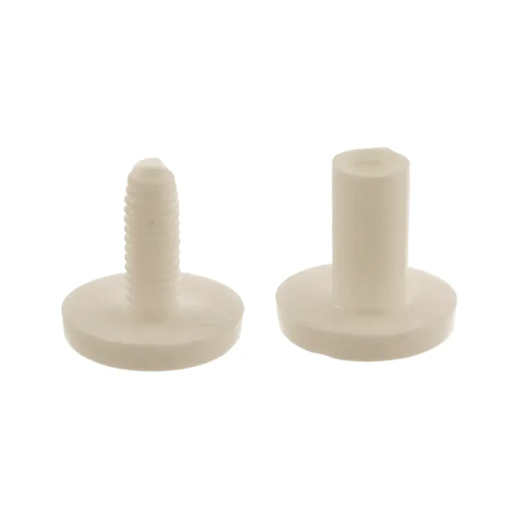 Śruba Nit 10mm plastikowe Białe 20szt Nity skręcane