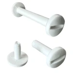 Śruba Nit 40mm plastikowe Białe 20szt Nity skręcane