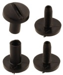 Śruba Nit 20mm plastikowe Czarne 20szt Nity skręcane